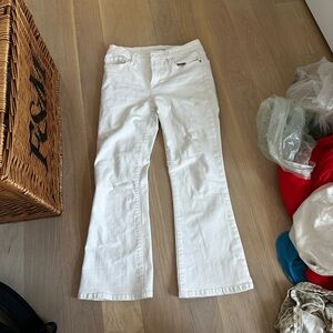 Frame Denim Le Crop Mini Boot in Blanc